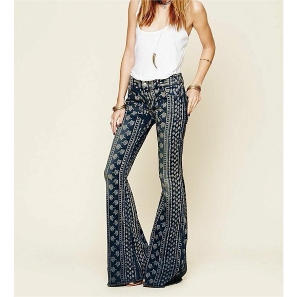 RARE Free People Mantra Bali Flare Jeans